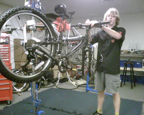 Dave Campbell wrenching